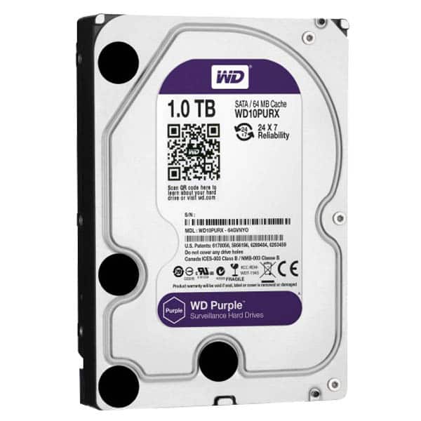 Western Digital WD10PURX 1TB Purple Surveillance Hard Disk