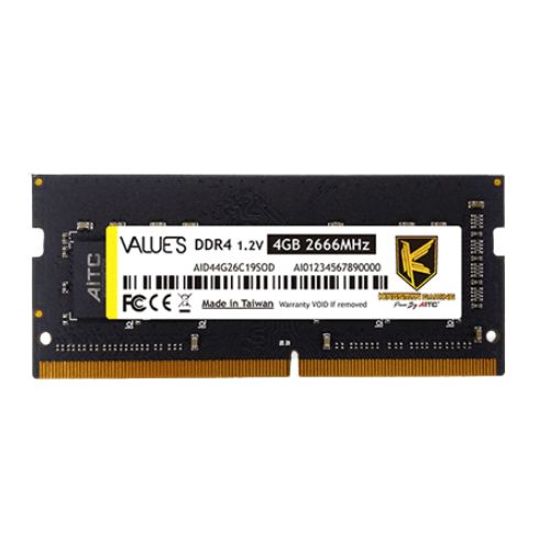 AITC Kingsman Gaming DDR4 4GB 2666MHz Laptop Ram