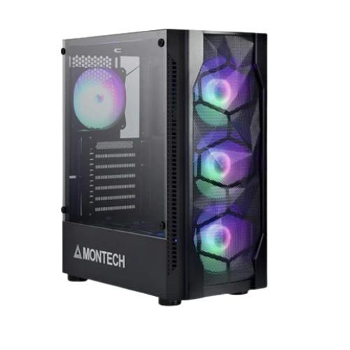 Montech X1 MESH Black ATX Mid Tower Gaming Desktop Casing