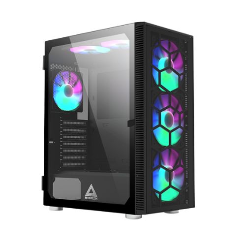 Montech X3 Glass Black RGB Lighting ATX Mid Tower Gaming Casing