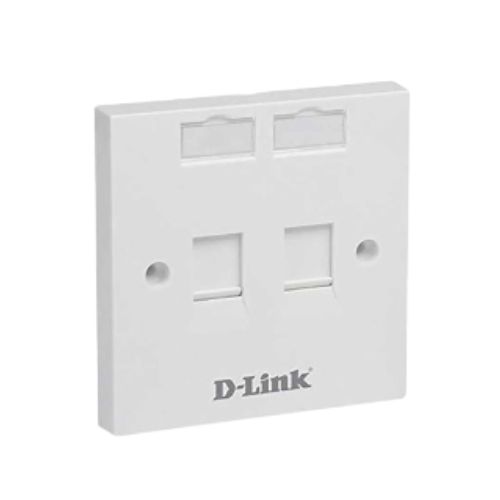 D-Link White Face Plate Dual Port NFP-0WHI21