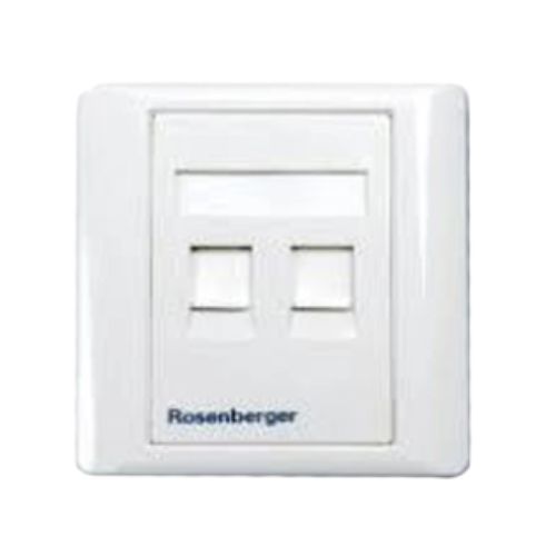 Rosenberger Plane CP21-112-10 White Face Plate Double Port