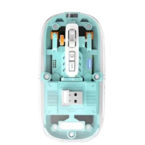 PC Power PGM P4 Blue Transparent Bluetooth Mouse