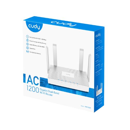 Cudy WR1300E AC1200 Gigabit Dual Band Smart Wi-Fi Router