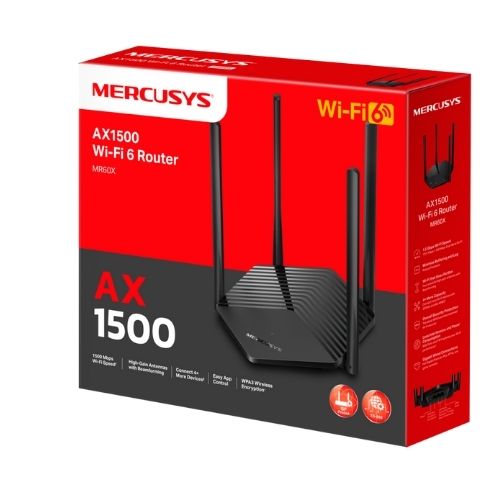 Mercusys MR60X AX1500 Dual Band Gigabit WiFi 6 Router