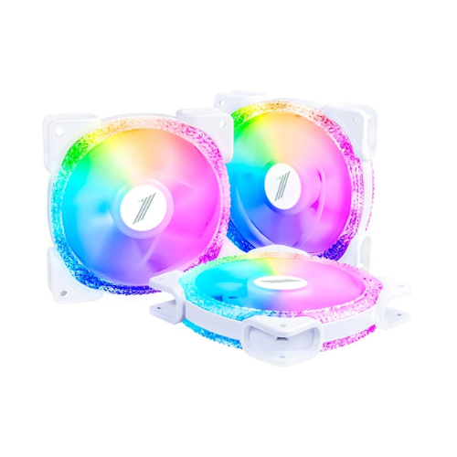 1STPLAYER M1-D ARGB 3 in 1 Combo Casing Fan White with Controller and Hub