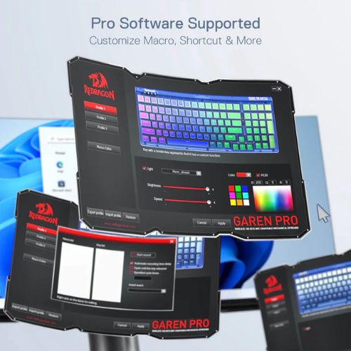 Redragon K656 Garen Pro RGB Tri-Mode Wireless Mechanical Gaming Keyboard